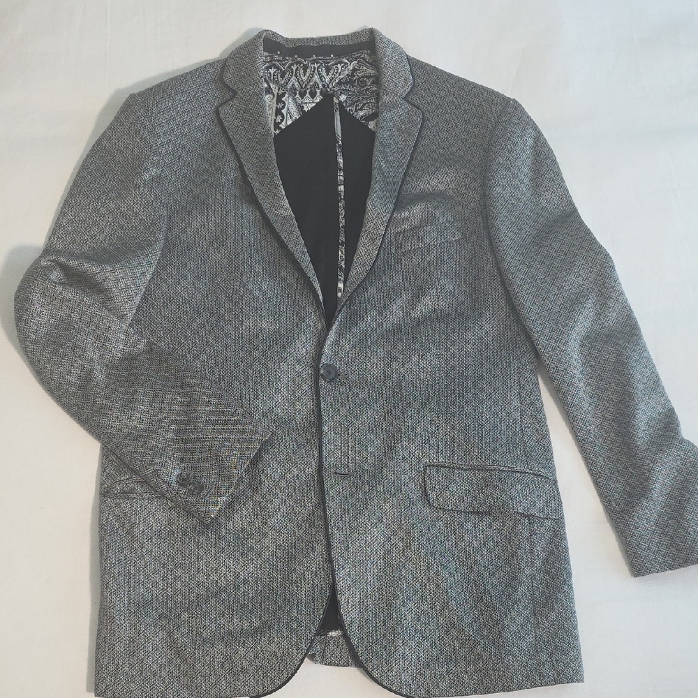 Etro Superleggera Blazer, Single Breasted, 2 Button, Blue & White, IT 56, US 46